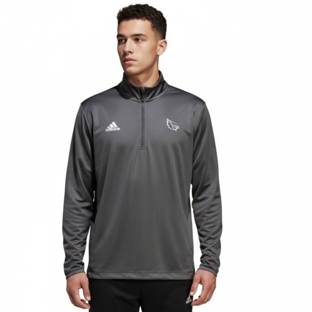 Adidas Mens Track Jacket 2XL Grefiv White 1/4 Zip Athleisure Collegiate Knit New